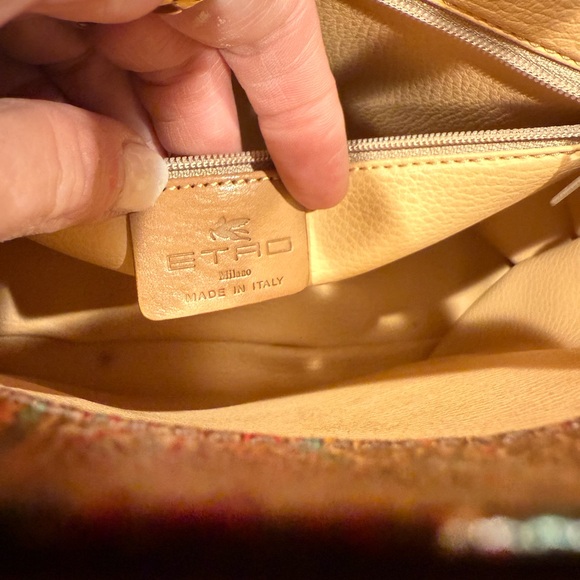 Etro Burgundy Paisley Zip Top Tote Handle Bag
Neon Trim Accents - Picture 6 of 16